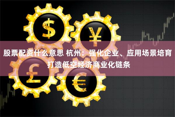 股票配资什么意思 杭州：强化企业、应用场景培育 打造低空经济商业化链条